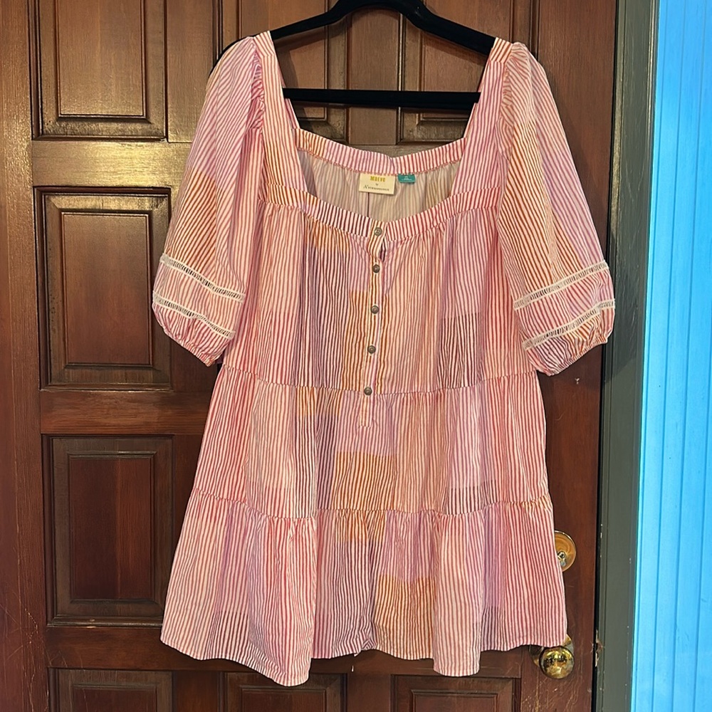 Maeve by Anthropologie Poplin tiered tunic